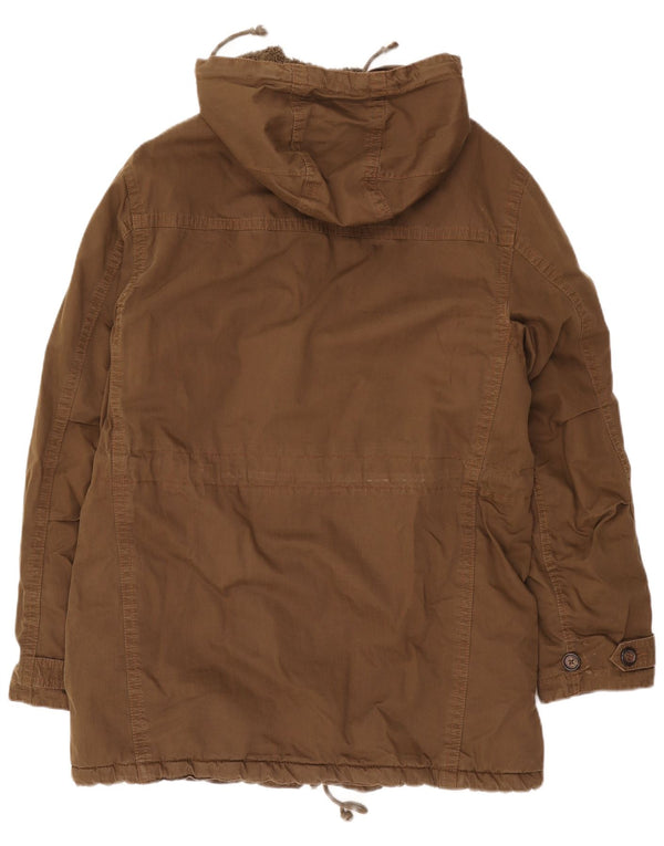 Tommy Hilfiger Chaqueta Parka con Capucha para Hombre Reino Unido 38 Mediana Marrón Algodón