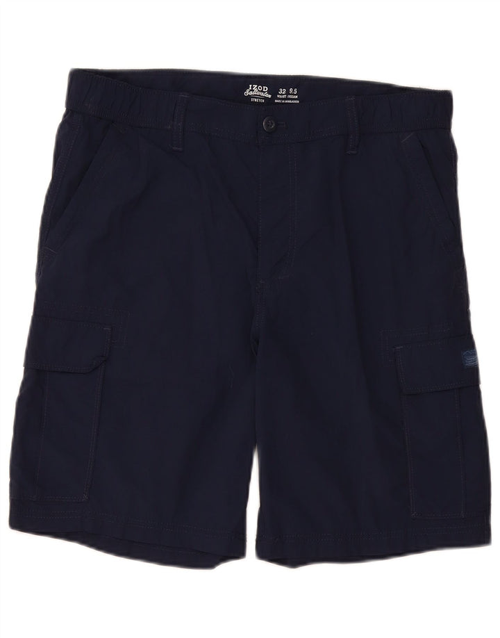 IZOD Shorts cargo de agua salada para hombre W32 Medium Azul marino Poliamida
