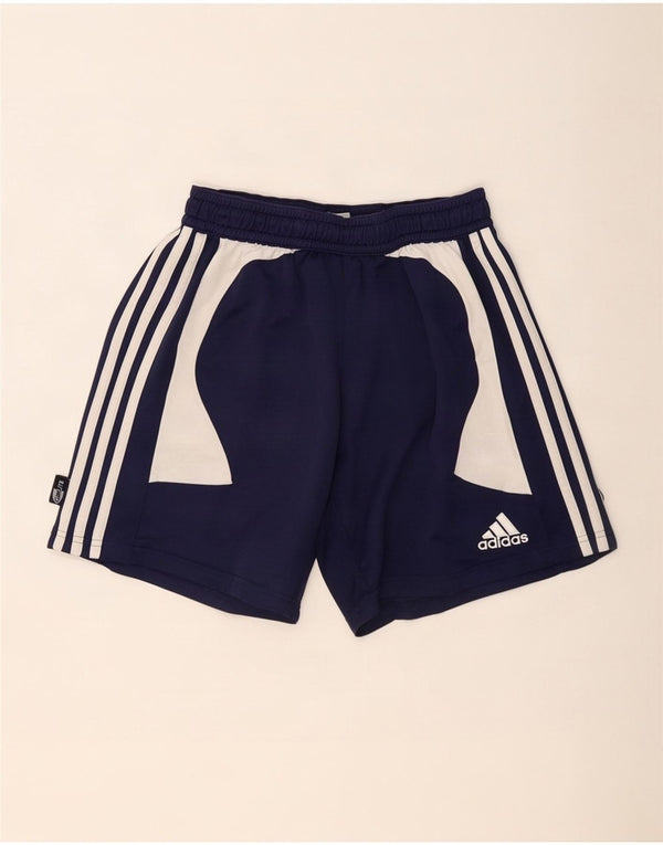 Adidas Mens Climalite Sport Shorts Medium Navy Blue Colourblock Polyester