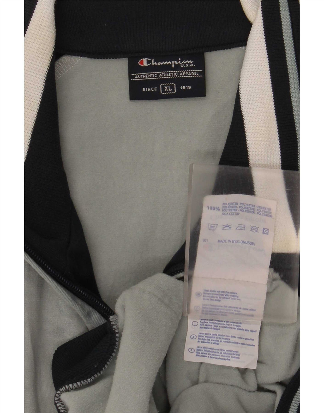 Champion Chaqueta de chándal para hombre XL Gris Colorblock Poliéster