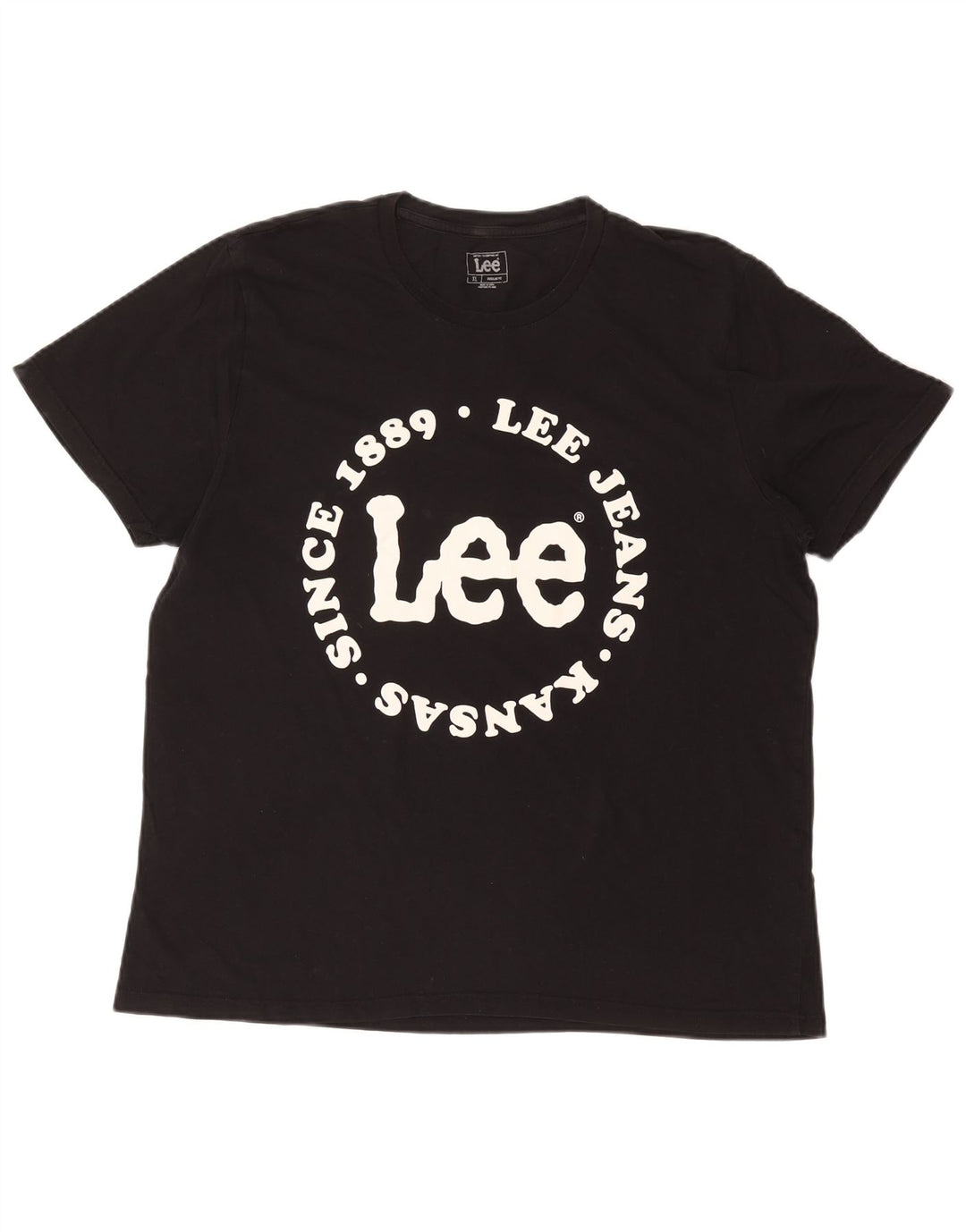 LEE Camiseta gráfica de corte regular para hombre Top XL Algodón negro