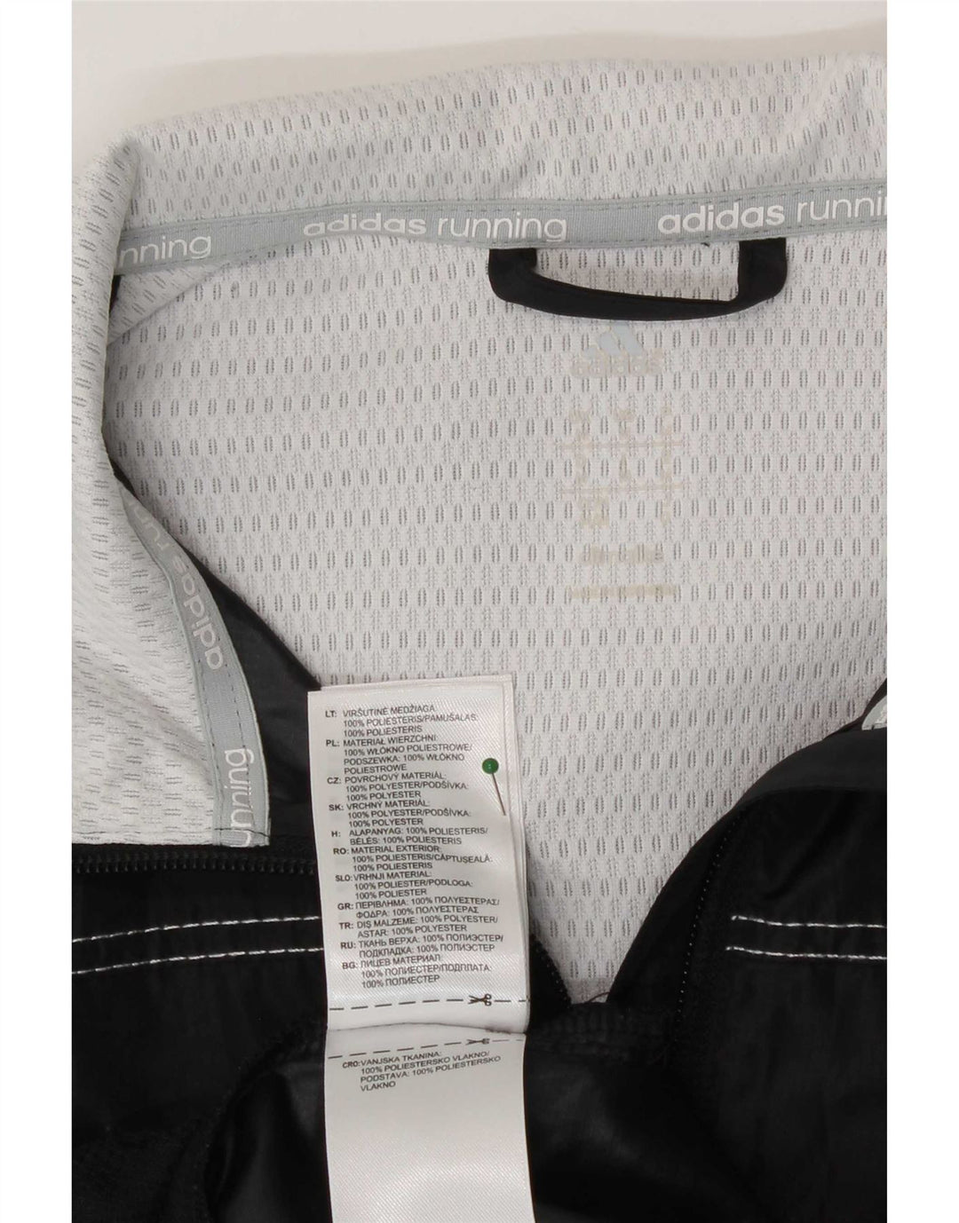 Adidas Hombre Chándal Top Chaqueta Mediano Negro Colorblock Poliéster