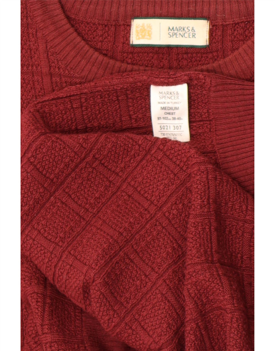 Marks & Spencer Suéter De Cuello Redondo Para Hombre Acrílico Rojo Medio
