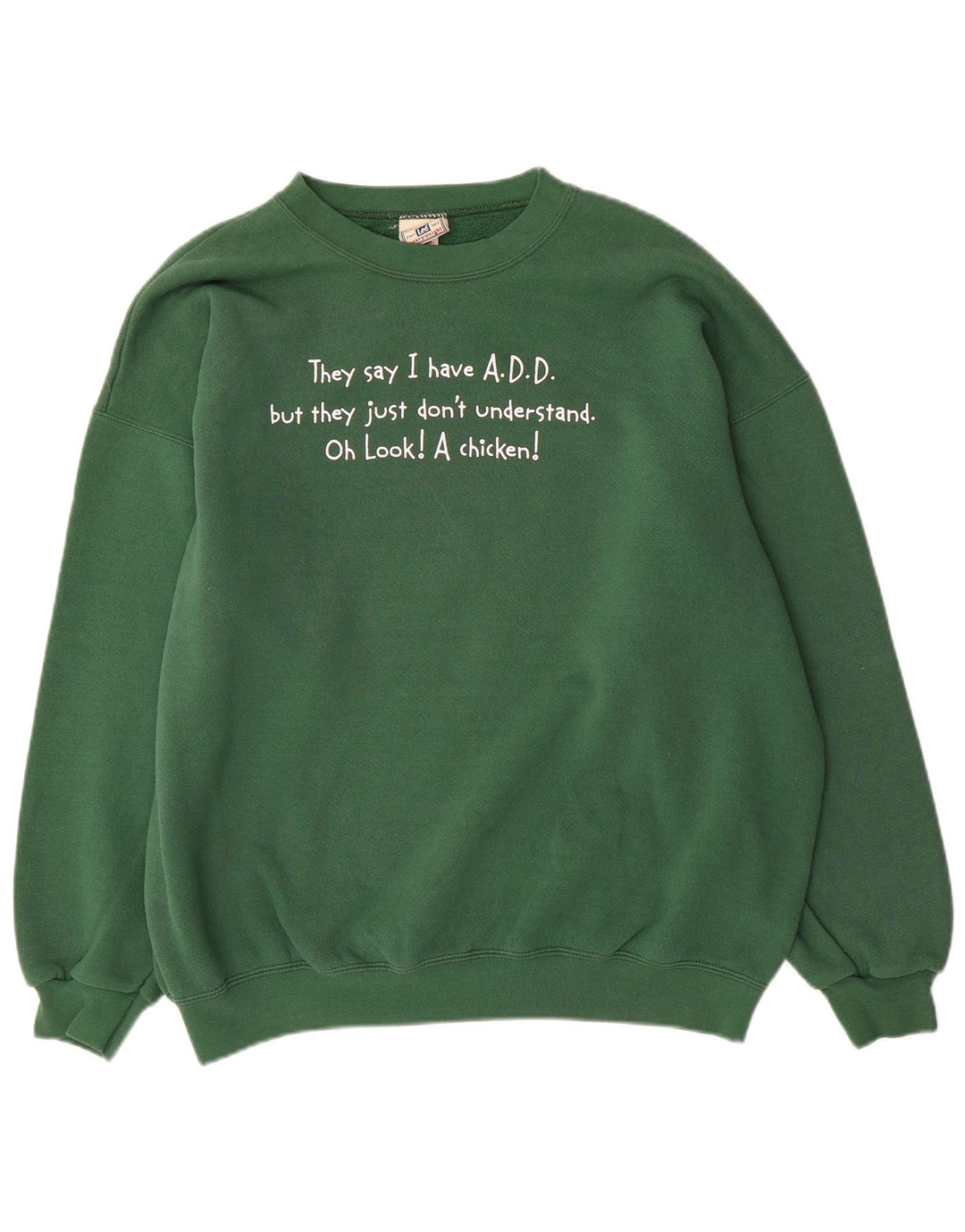 Lee Hombre Sudadera Gráfica Jumper XL Algodón Verde