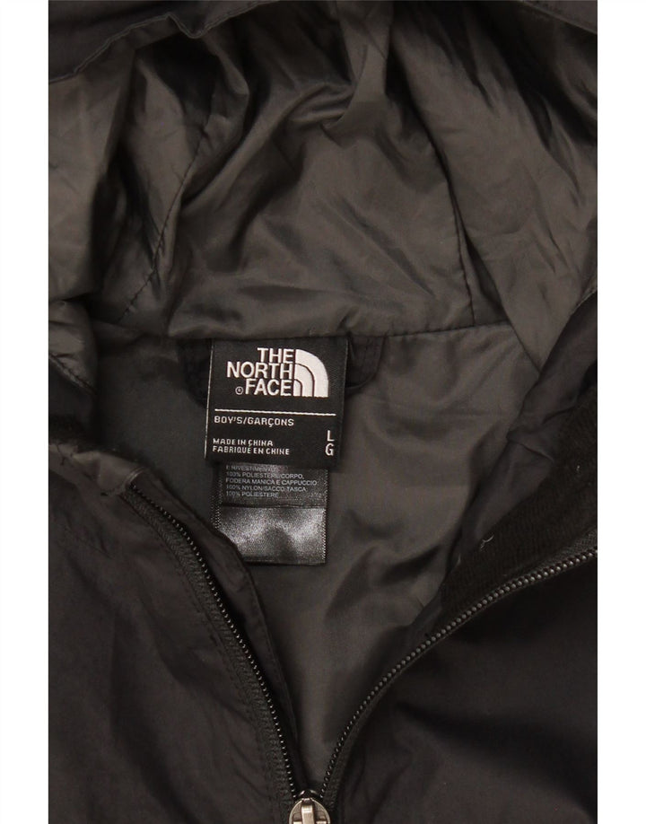 THE NORTH FACE Chaqueta impermeable con capucha para niños 11-12 años Grande Poliéster negro