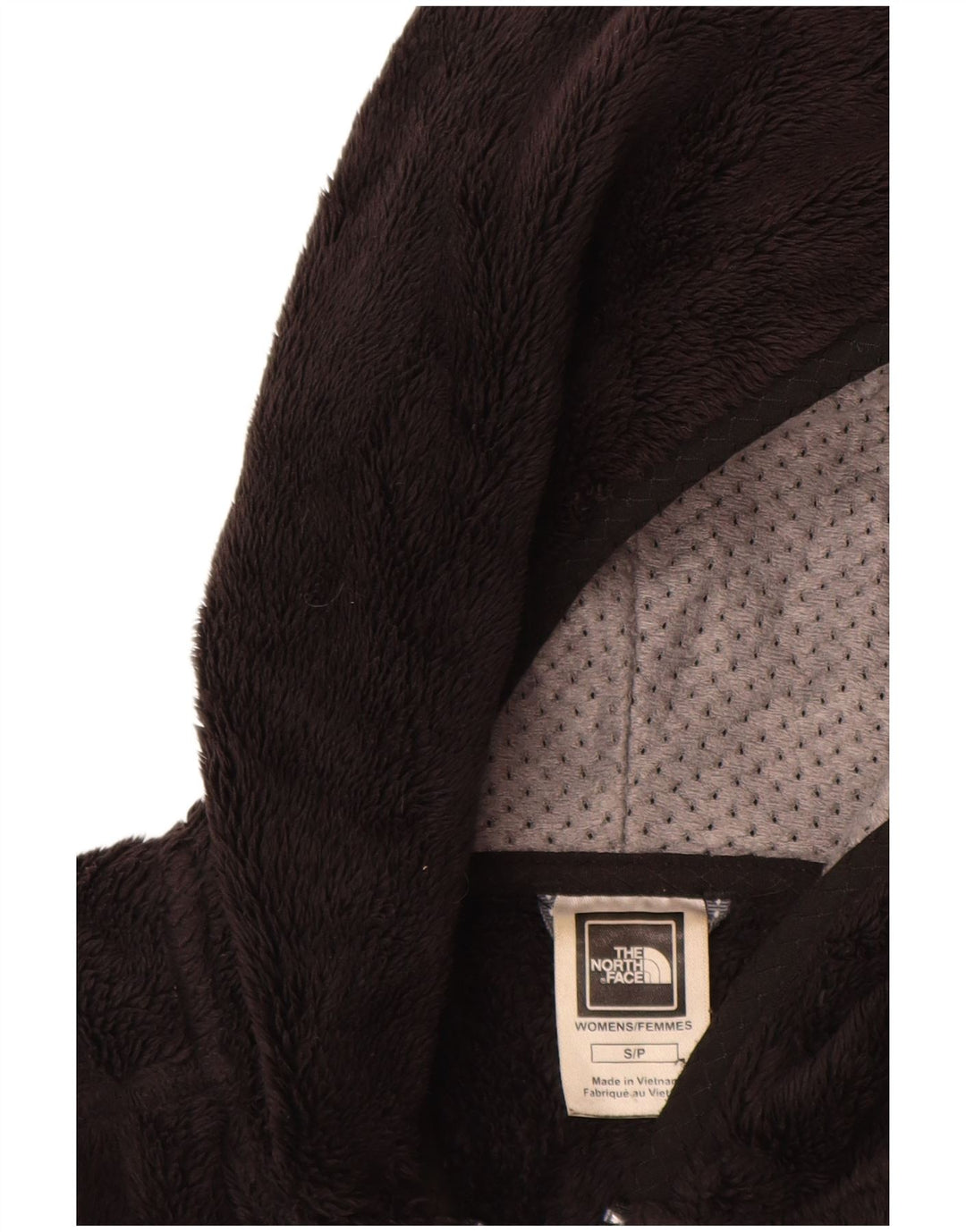 THE NORTH FACE Chaqueta polar con capucha para mujer UK 10 Small Poliéster negro