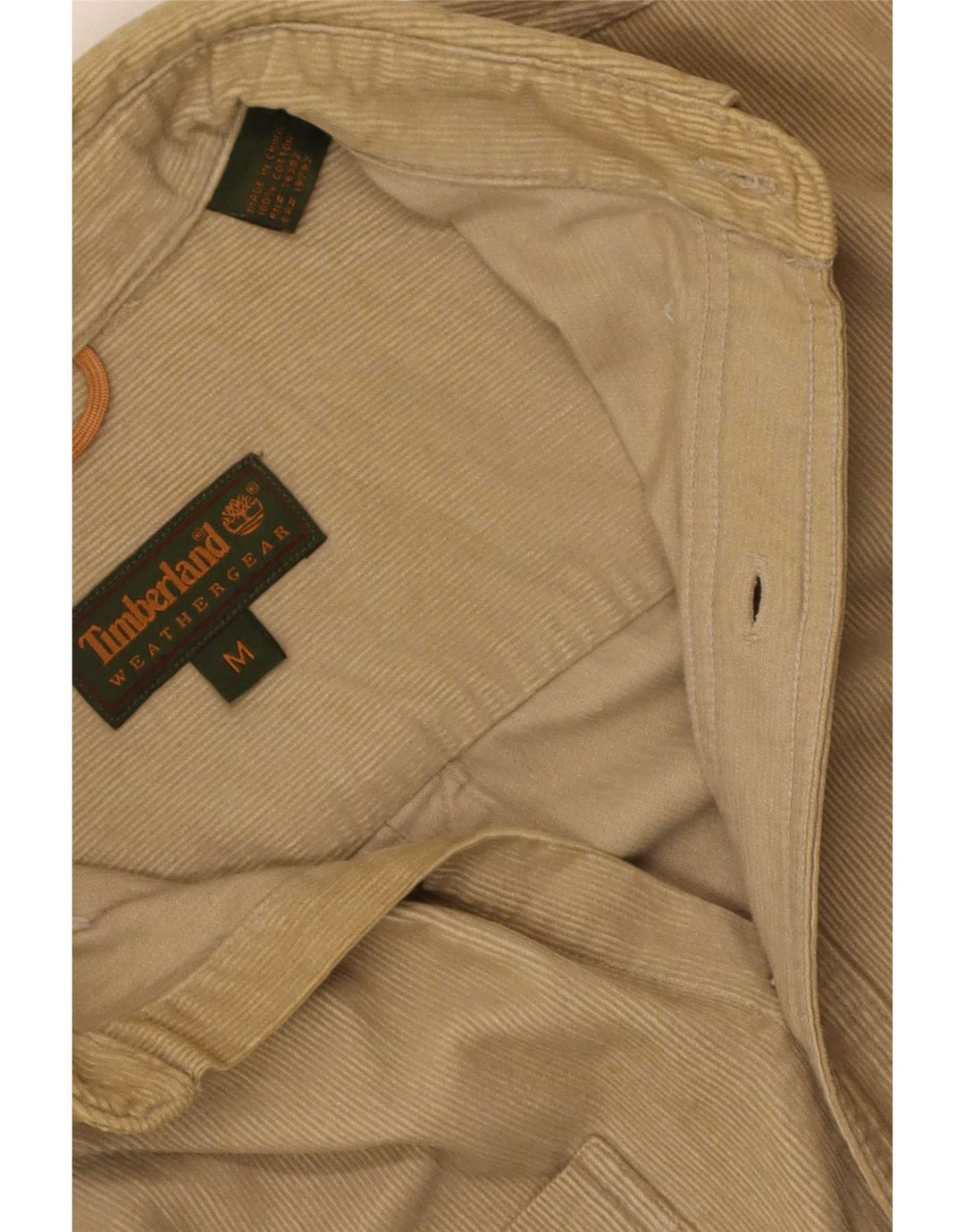 Timberland Camisa De Pana Para Hombre Algodón Beige Medio