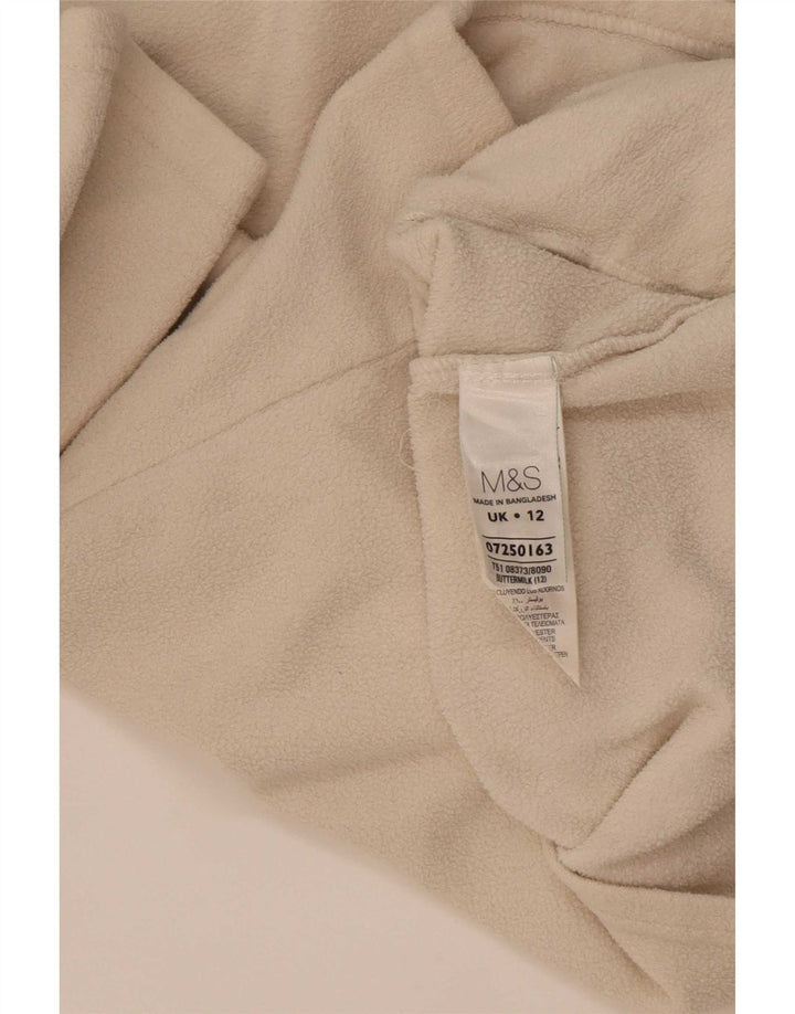 Marks & Spencer Chaqueta polar para mujer UK 12 Poliéster beige medio