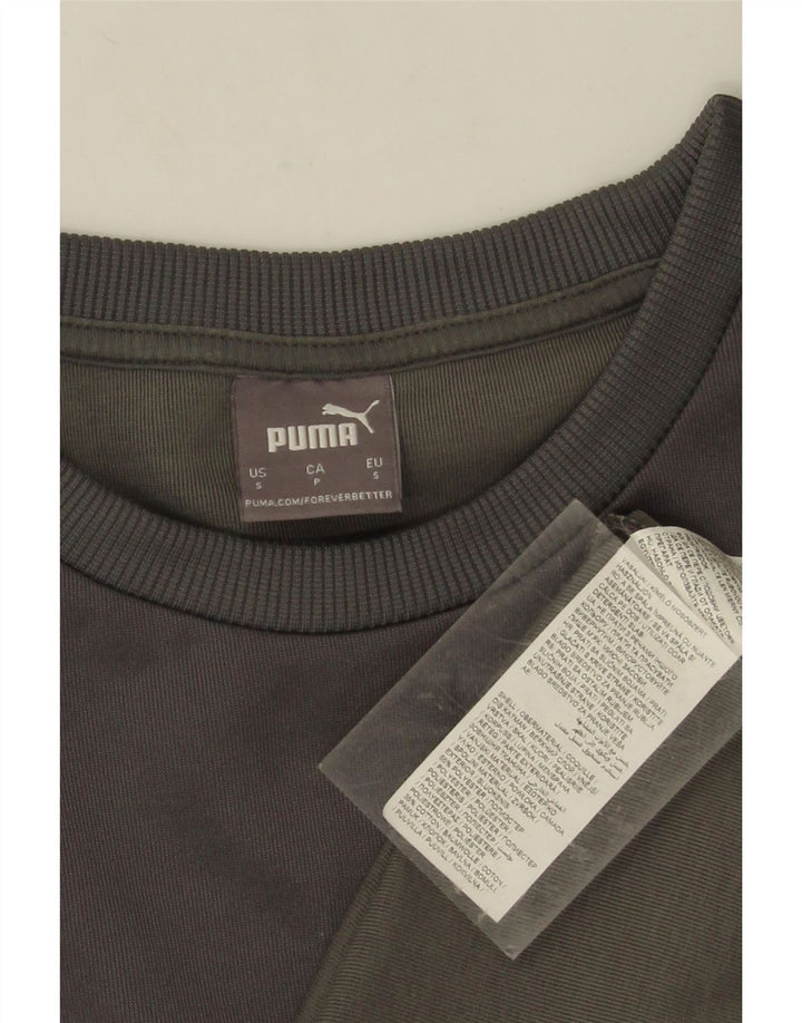Puma Mens Graphic Sudadera Jumper Pequeño Gris Poliéster