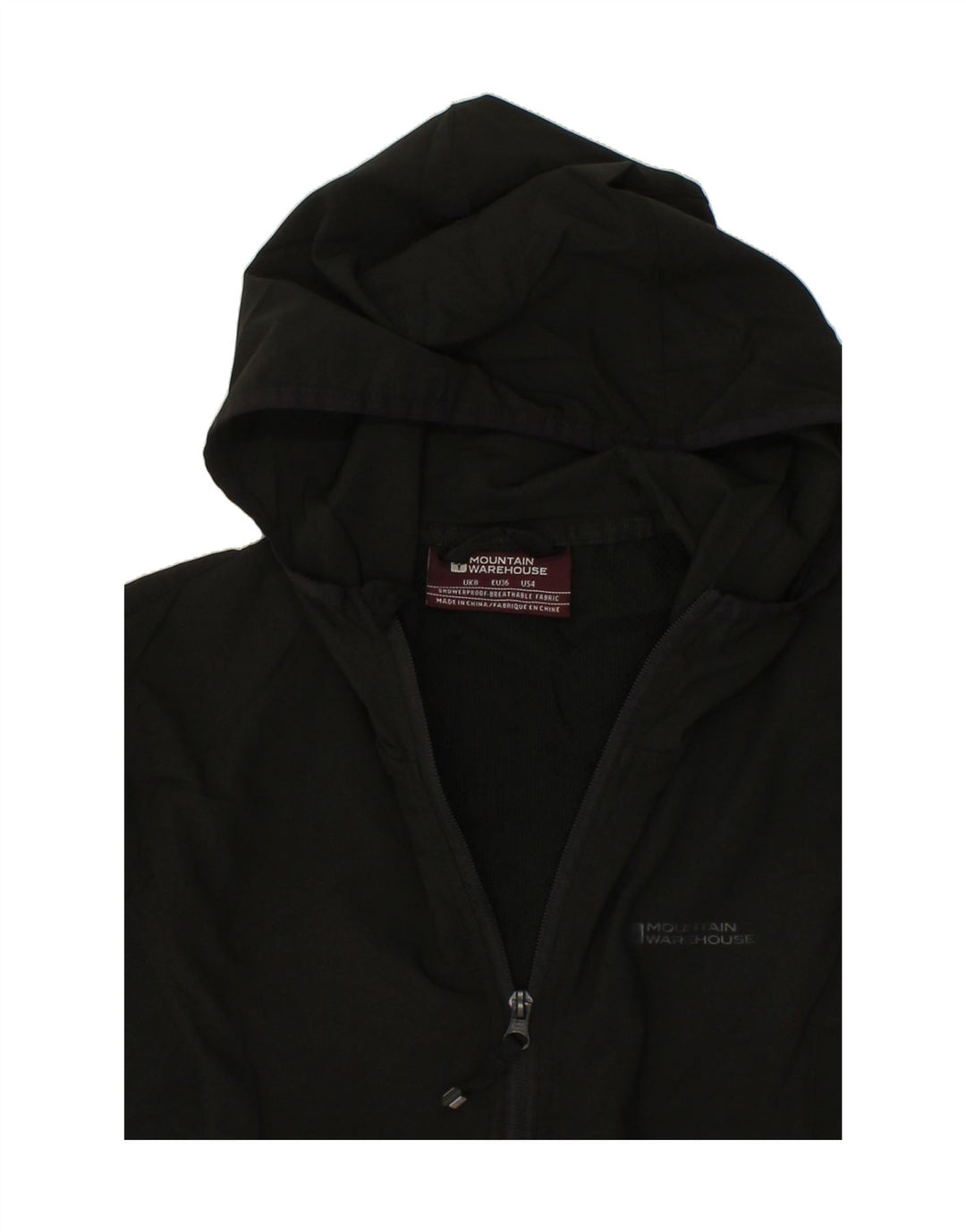 MOUNTAIN WAREHOUSE Womens Zip Hoodie Sweater UK 8 Small  Black Vintage Mountain Warehouse and Second-Hand Mountain Warehouse from Messina Hembry 