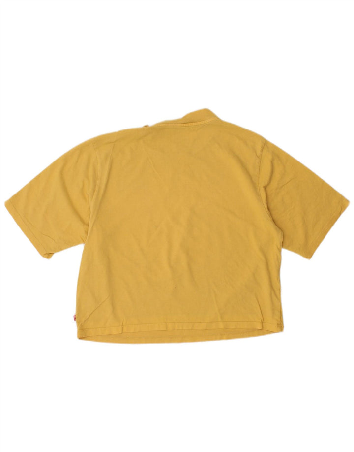 LEVI'S Camiseta corta extragrande para mujer UK 6 XS Algodón amarillo