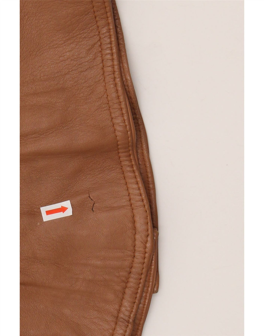 Vintage mujer chaqueta de cuero Reino Unido 14 cuero marrón medio