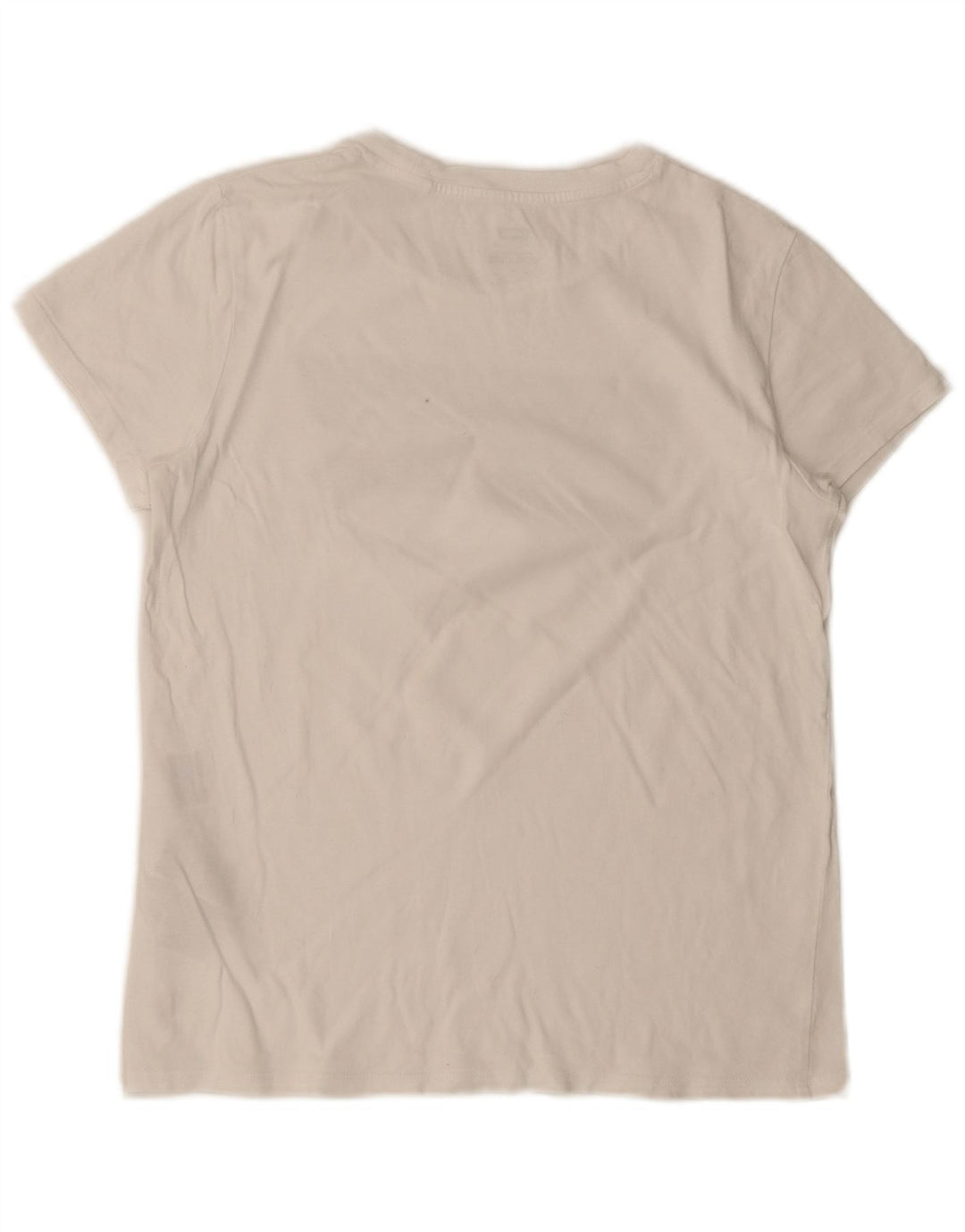 Levi's Camiseta gráfica para mujer Top UK 12 Medium White Cotton