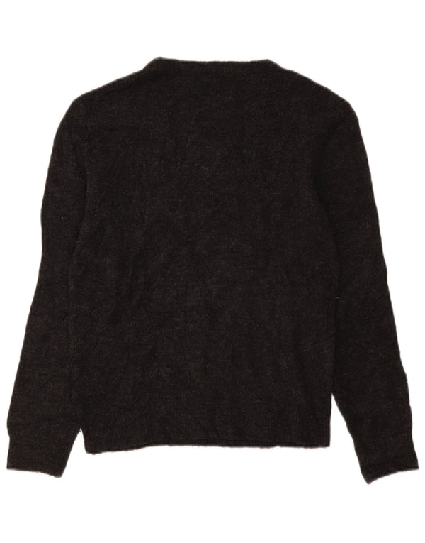 Marks & Spencer Suéter con cuello barco gráfico para mujer UK 10 Small Grey