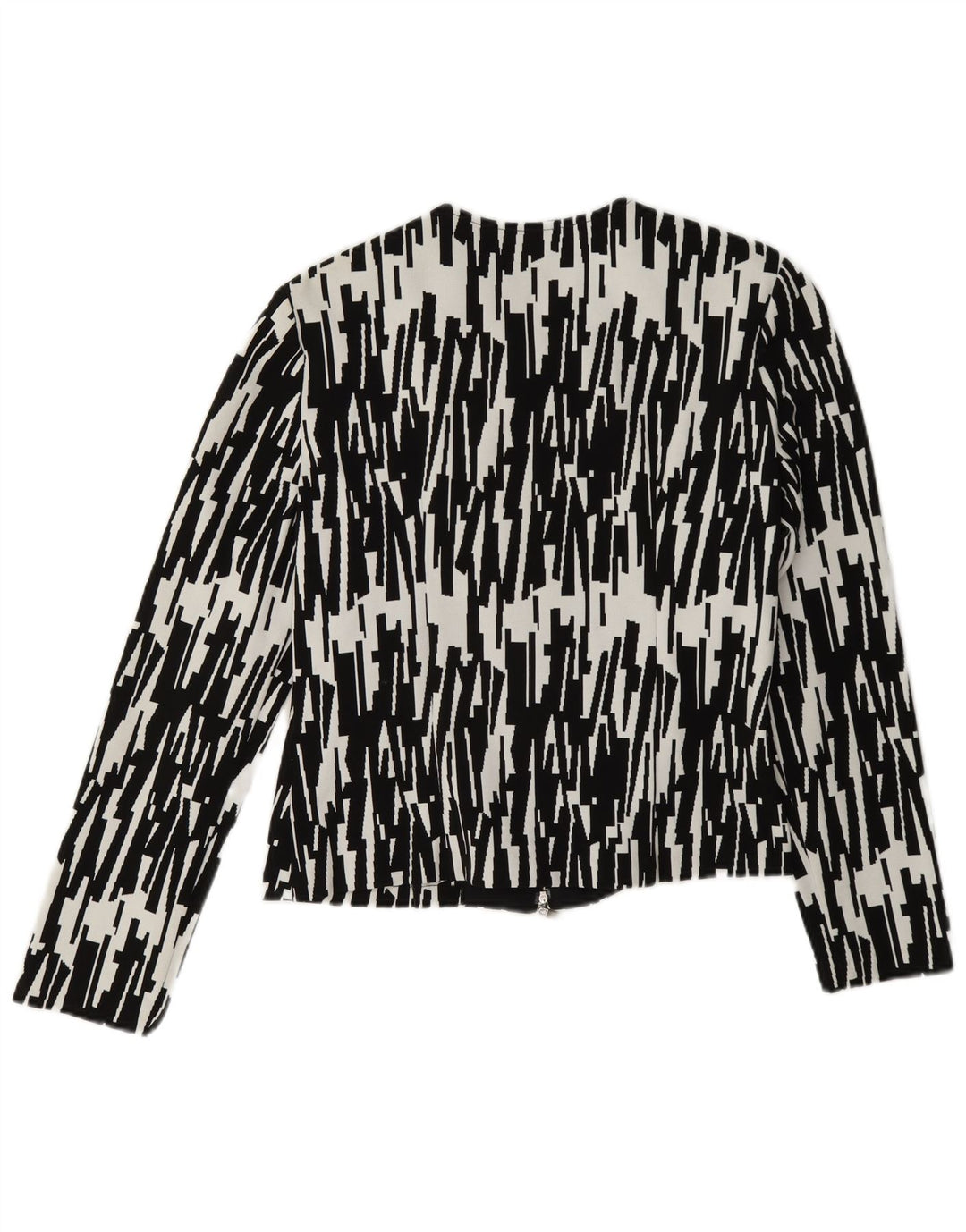 Joseph Ribkoff Chaqueta Blazer con Cremallera Completa para Mujer UK 10 Small Black Geométrico