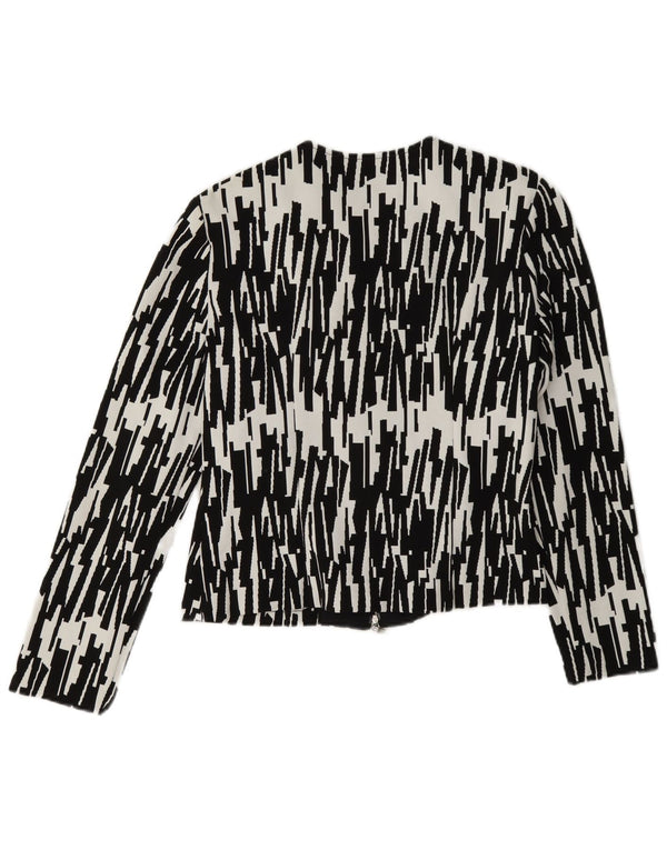 Joseph Ribkoff Chaqueta Blazer con Cremallera Completa para Mujer UK 10 Small Black Geométrico