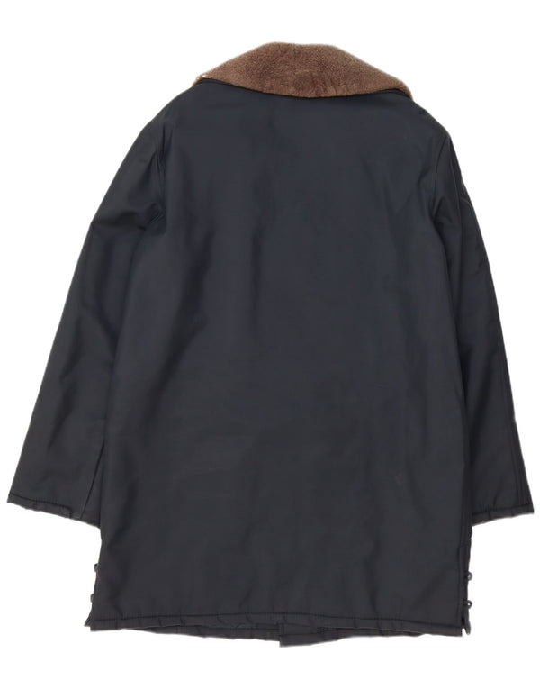 Abrigo elegante de doble botonadura para hombre UK 42 XL Azul marino