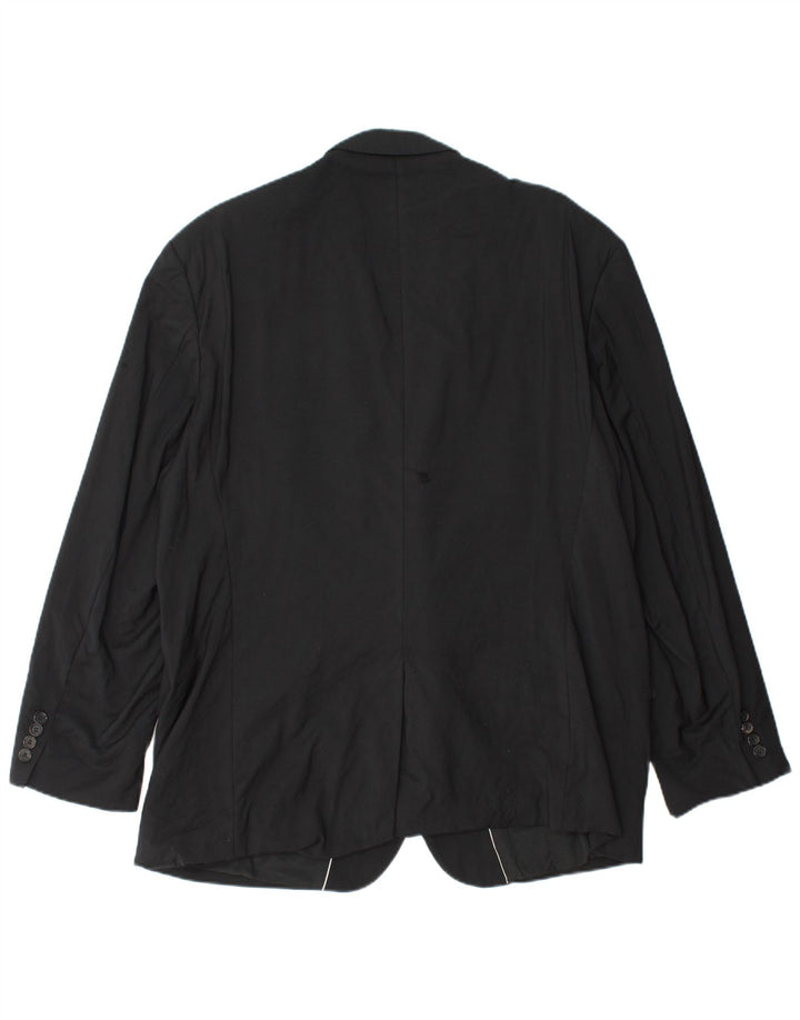 HUGO BOSS Chaqueta tipo blazer Guabello de 2 botones para hombre UK 40 Large Viscosa negra