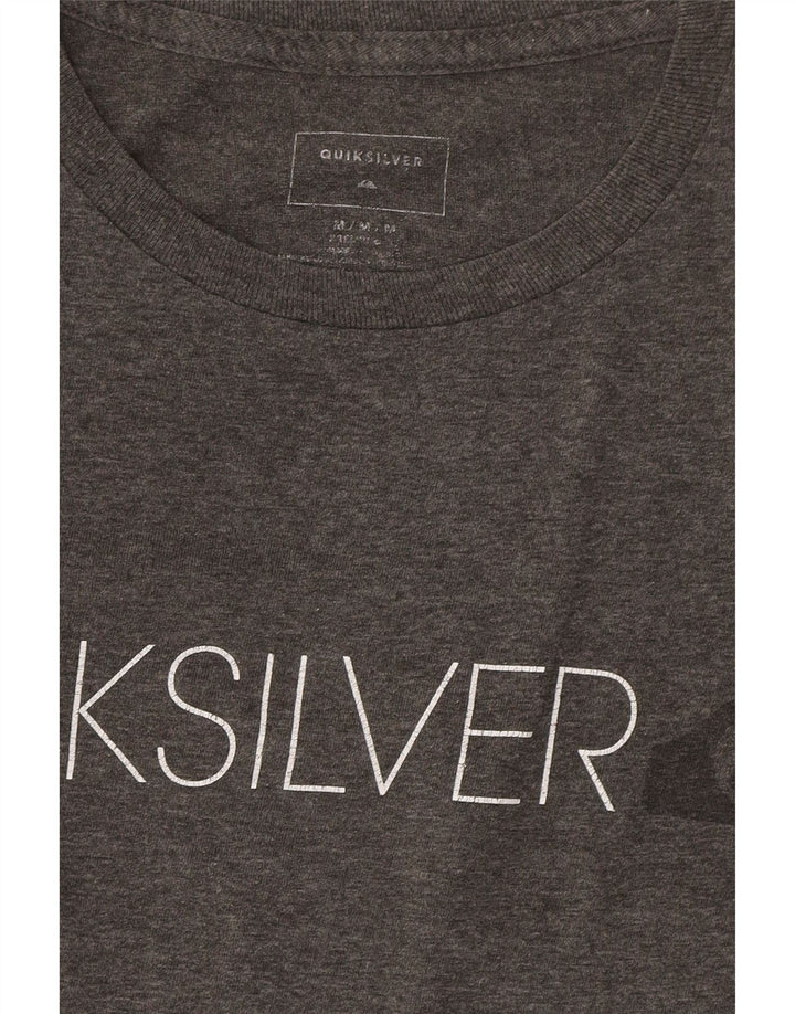 QUIKSILVER Mens Graphic T-Shirt Top Medium Grey Vintage Quiksilver and Second-Hand Quiksilver from Messina Hembry 