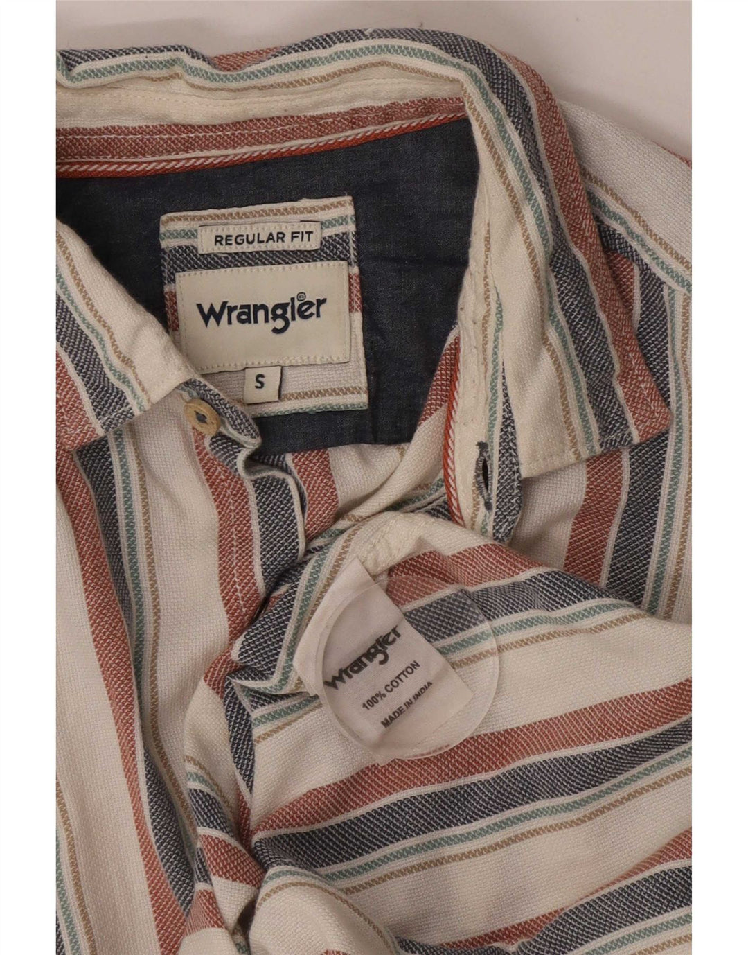 Wrangler Camisa Regular Fit De Algodón A Rayas Multicolor Pequeña Para Hombre