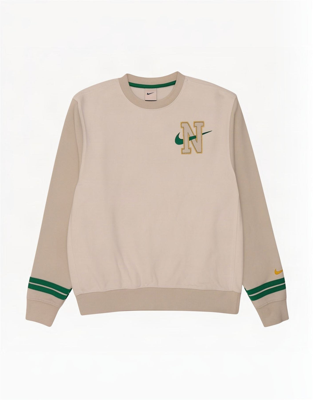 Nike Hombre Sudadera con gráfico tipo jersey de algodón color block mediano en blanco