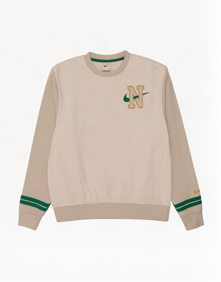 Nike Hombre Sudadera con gráfico tipo jersey de algodón color block mediano en blanco