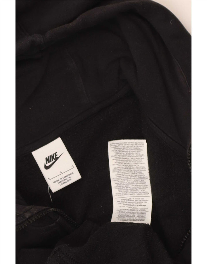 Nike - Sudadera con capucha y cremallera para hombre, talla grande, algodón negro