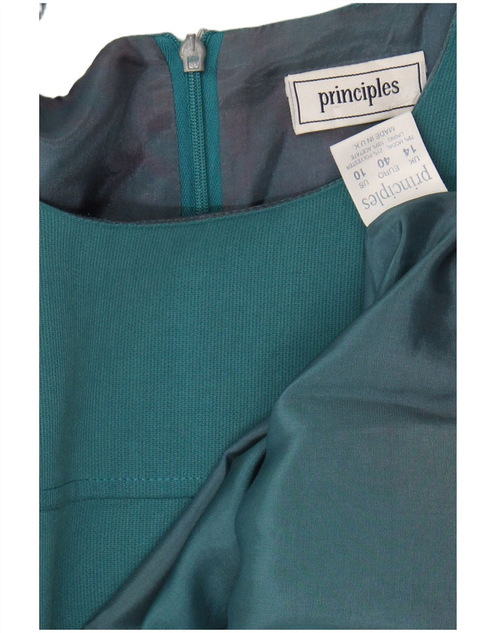 PRINCIPLES Womens Sheath Dress UK 14 Large Green Modal