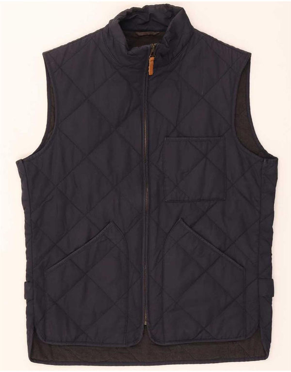J. Crew Chaleco acolchado para hombre UK 36 Small Azul marino Colorblock Algodón