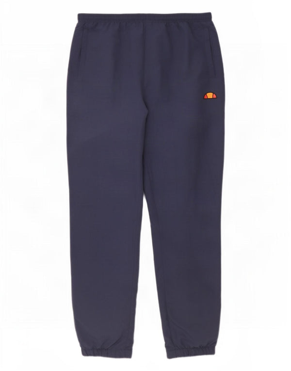 Ellesse Hombre Pantalones De Chándal Gráfico Joggers Large Nylon Azul Marino