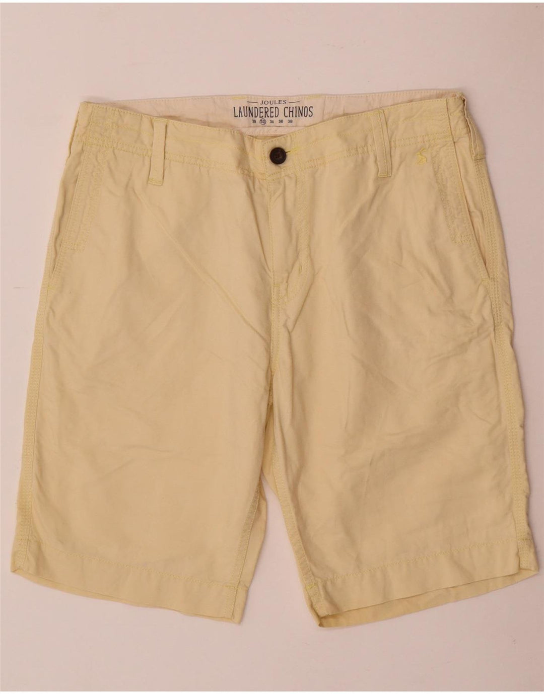 JOULES Pantalones cortos chinos para hombre W32 Amarillo medio