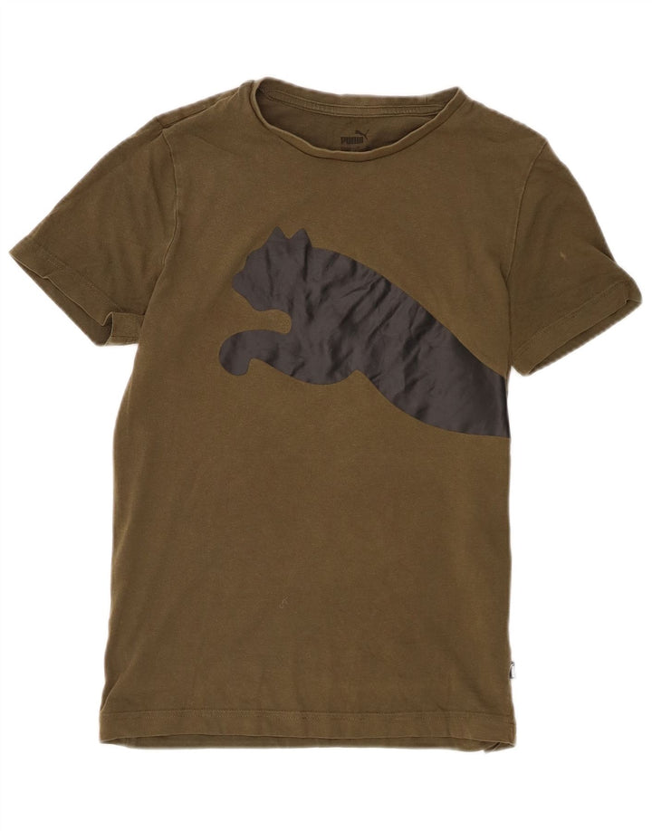 Puma Camiseta gráfica para niño Top 13-14 años Caqui