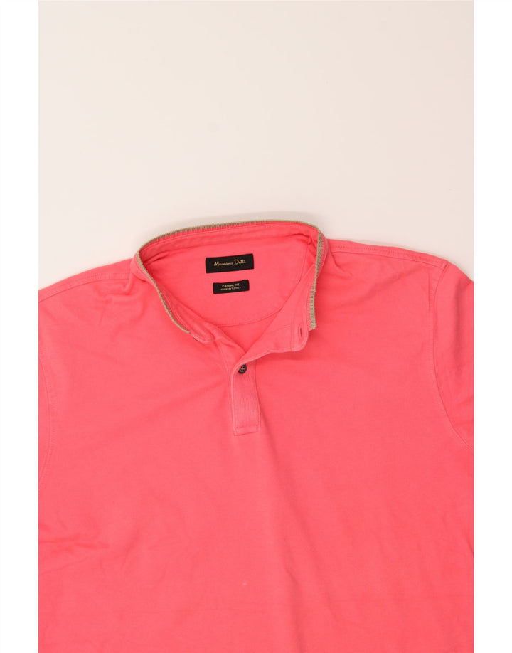 MASSIMO DUTTI Mens Casual Fit Polo Shirt Large Pink Vintage Massimo Dutti and Second-Hand Massimo Dutti from Messina Hembry 