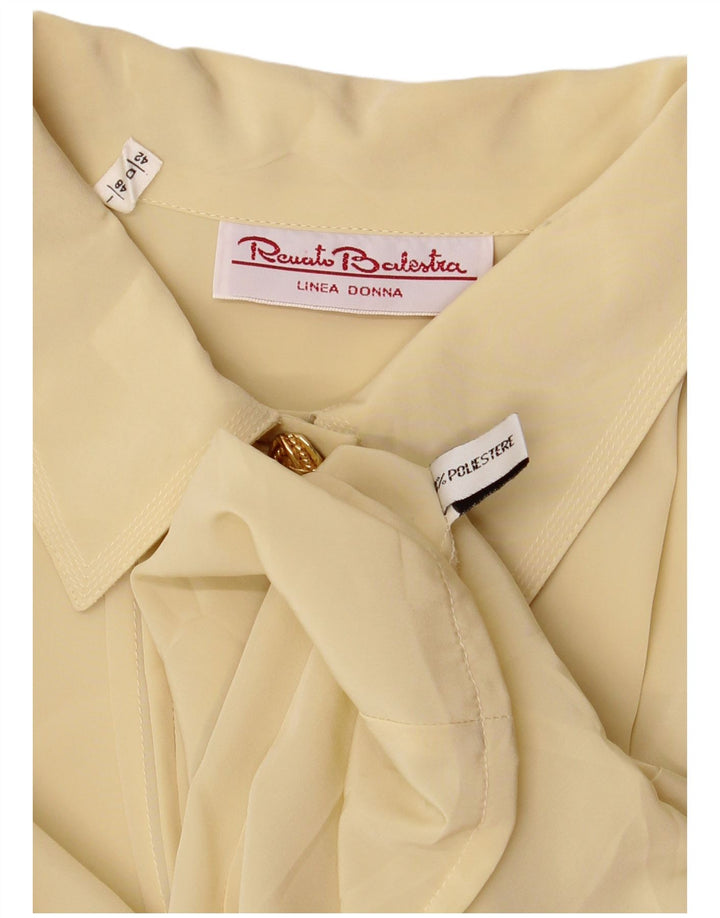 Renato Balestra Blusa camisera extragrande para mujer IT 48 XL Poliéster beige