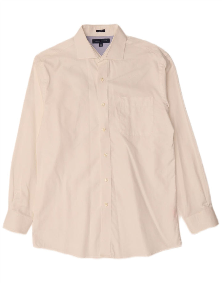 Tommy Hilfiger Camisa Slim Fit para Hombre Talla 15 1/2 Mediana Blanco