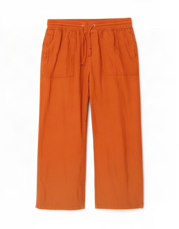 Marks & Spencer Pantalones cortos de pierna ancha para mujer UK 44 Large W34 L26 Marrón