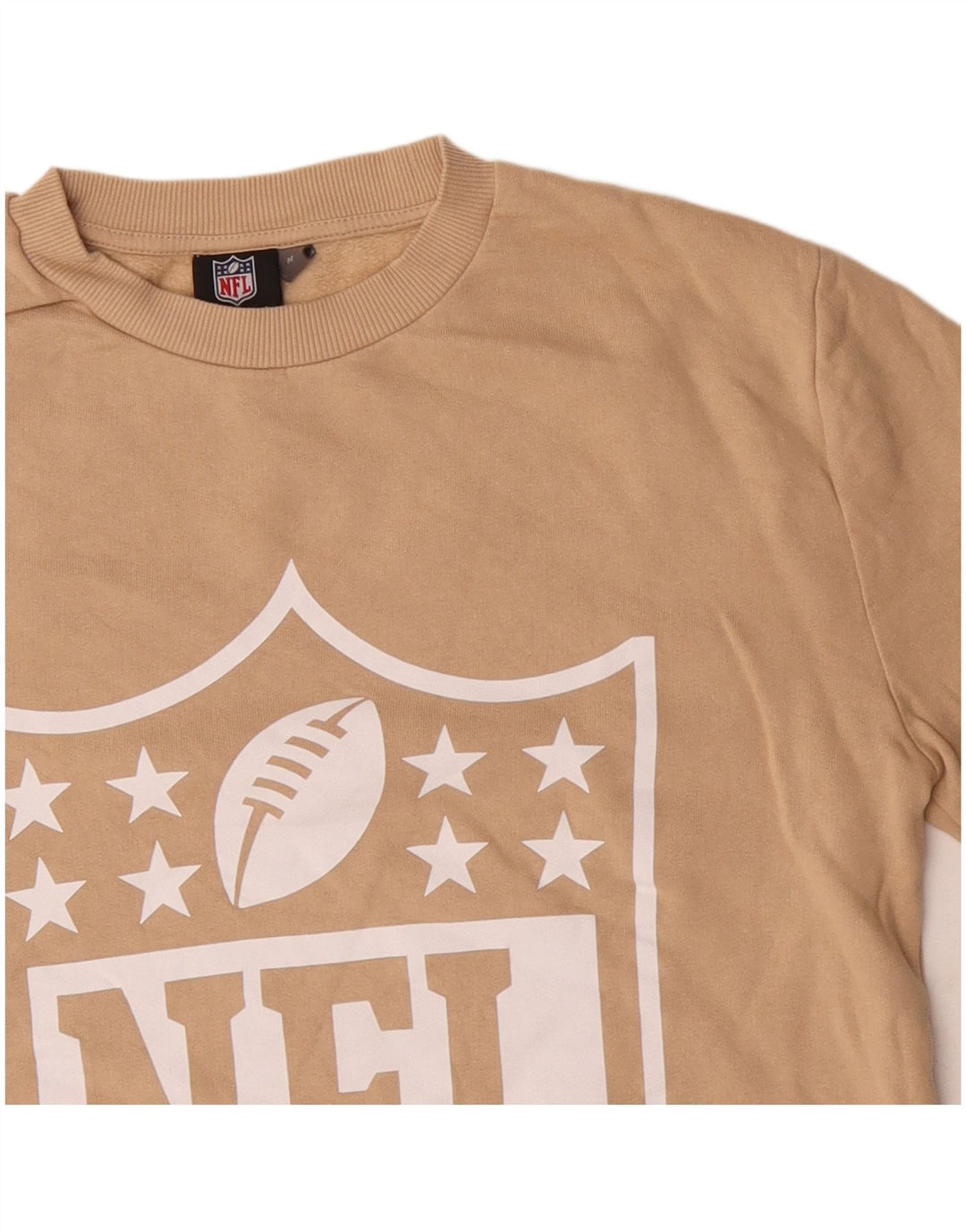 NFL - Sudadera gráfica para mujer, talla 14, algodón beige mediano