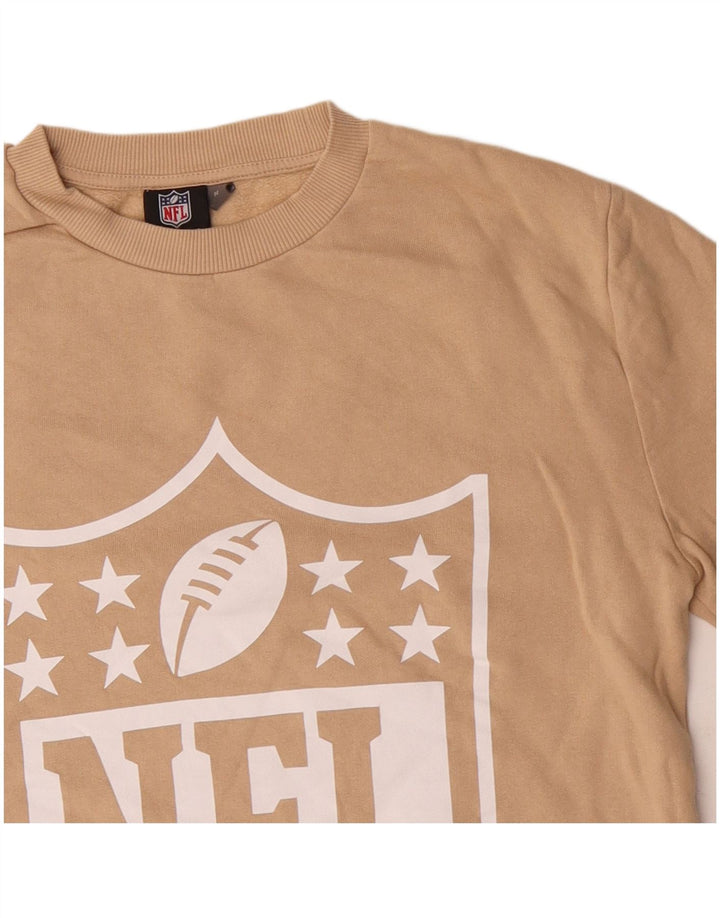 NFL - Sudadera gráfica para mujer, talla 14, algodón beige mediano