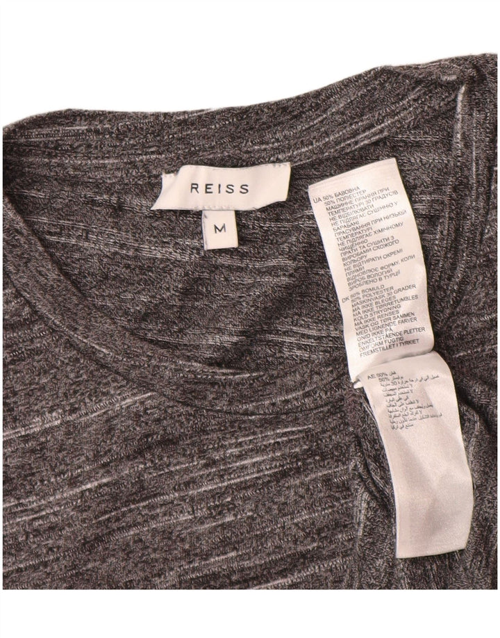 Camiseta Reiss para hombre Top de algodón moteado en gris medio