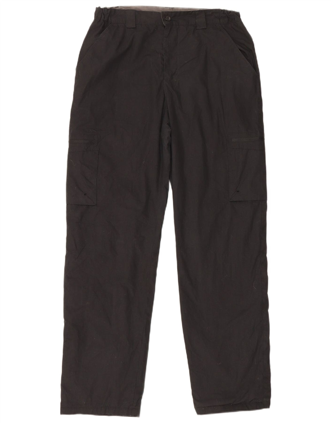 Pantalones cargo rectos para hombre de Mountain Warehouse W32 L31 Poliéster negro