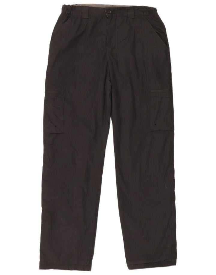 Pantalones cargo rectos para hombre de Mountain Warehouse W32 L31 Poliéster negro