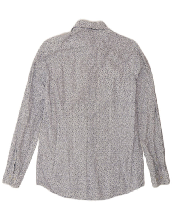 Camisa Massimo Dutti Hombre Small Blanco Floral Algodón