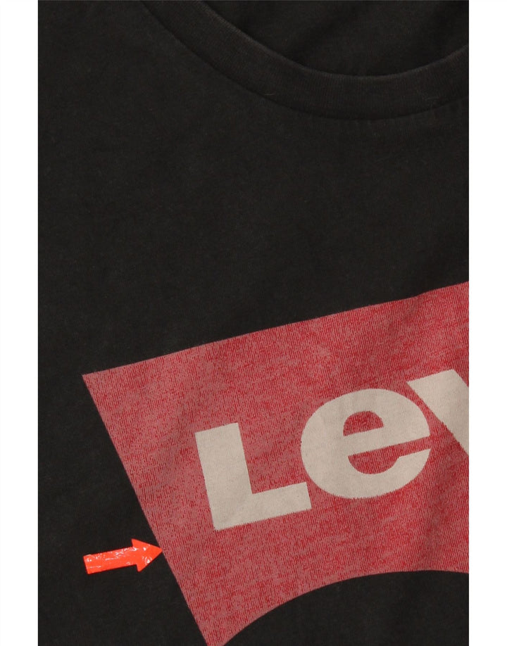 Levi's Camiseta gráfica para hombre Top XL Algodón negro