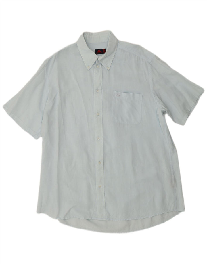 Kappa Camisa Manga Corta Hombre 2XL Lino Azul