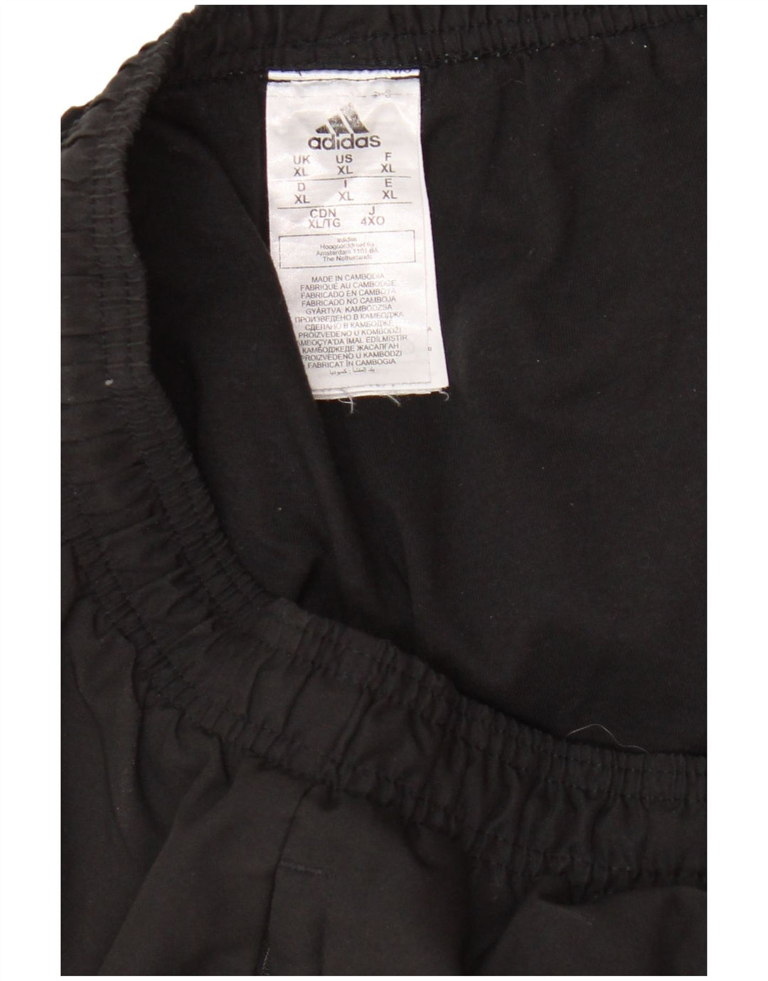 Adidas Hombre Pantalones De Chándal Joggers XL Negro Poliéster