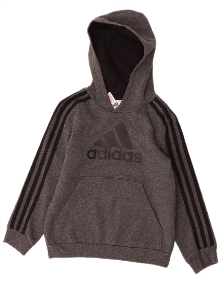 ADIDAS Jersey con capucha para niños Graphic 7-8 años Gris Poliéster