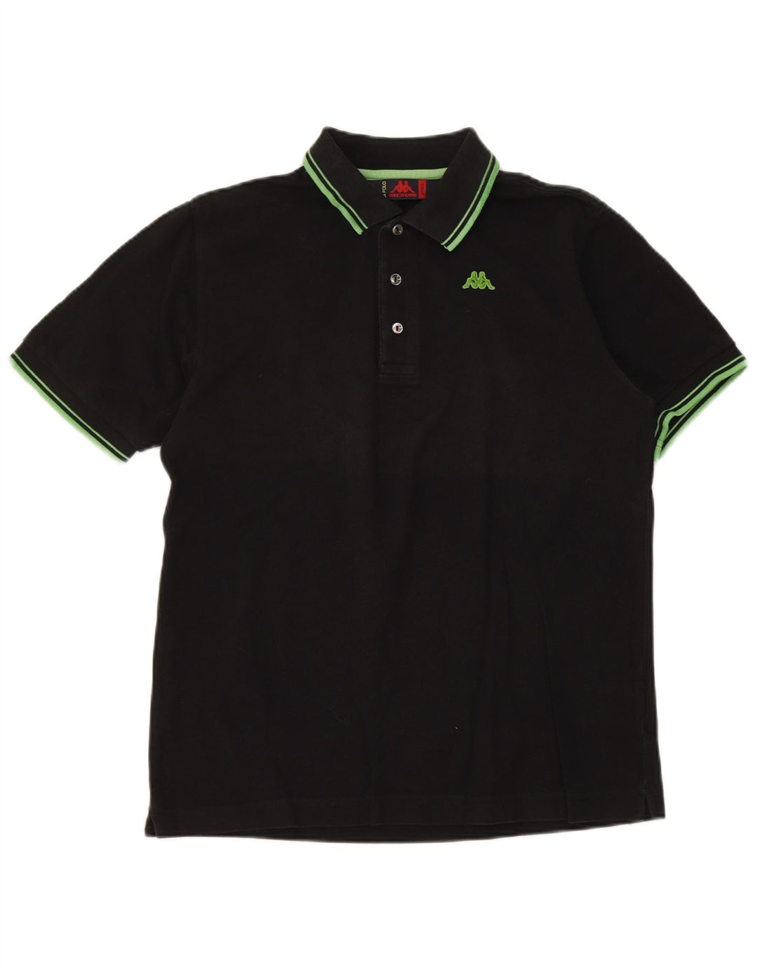 Kappa Polo Hombre Small Algodón A Rayas Negro