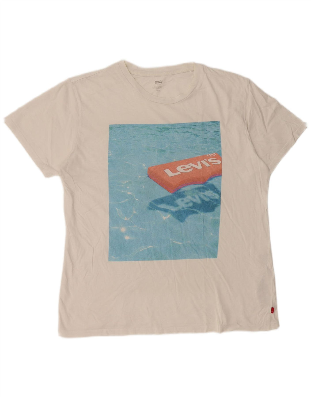 Levi's Camiseta gráfica para mujer Top UK 46 Large White Cotton