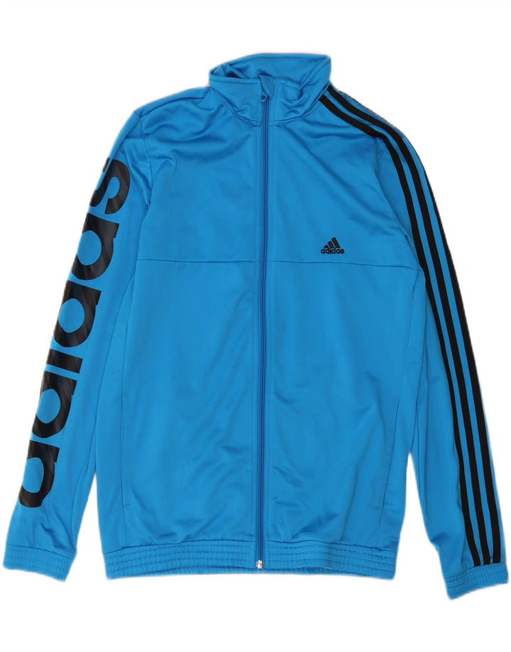 ADIDAS Chaqueta superior de chándal gráfico para hombre Poliéster azul pequeño