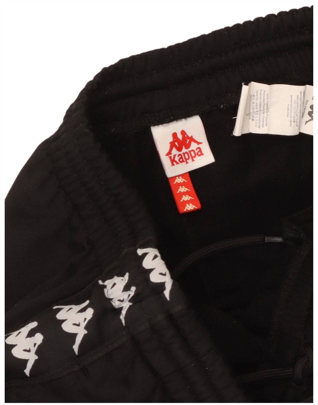 Kappa Hombre Pantalones De Chándal Gráfico Joggers Medium Negro Poliéster